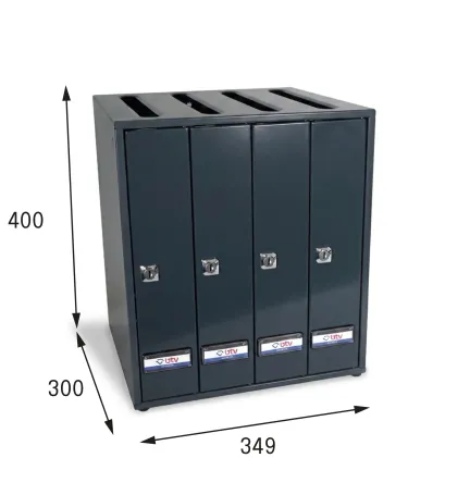BUZON PRISMA SUPERIOR G4 ANTRACITA 400 x 350 x 300